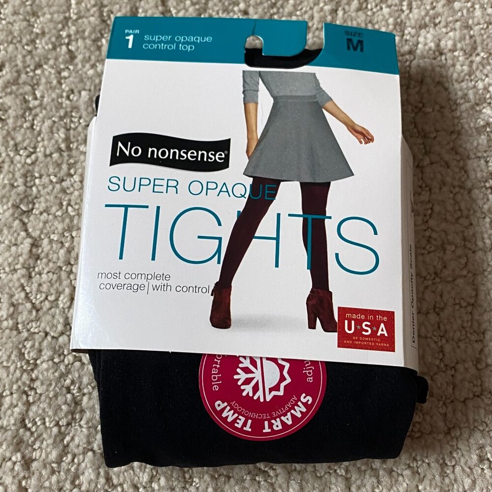 NWT No Nonsense Super Opaque Black Tights
